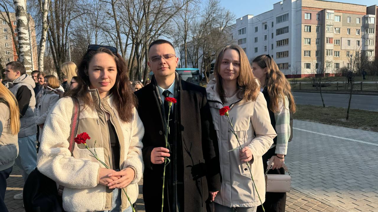 Участие в митинге в честь 60-ти летия Новополоцкой городской организации